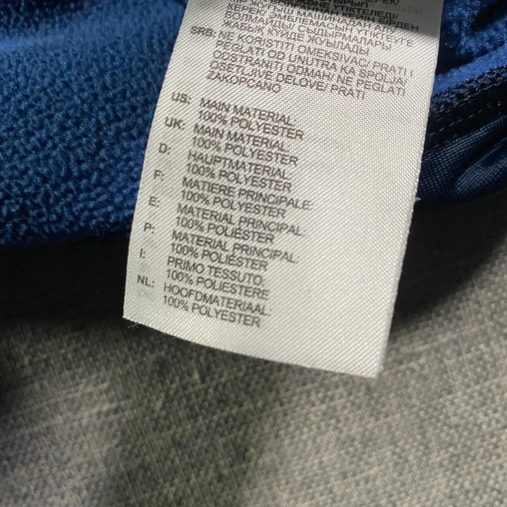 Adidas Men's Blue 3-Stripes‎ Heather Full Zip Hoodie Athletic Track Jacket Large